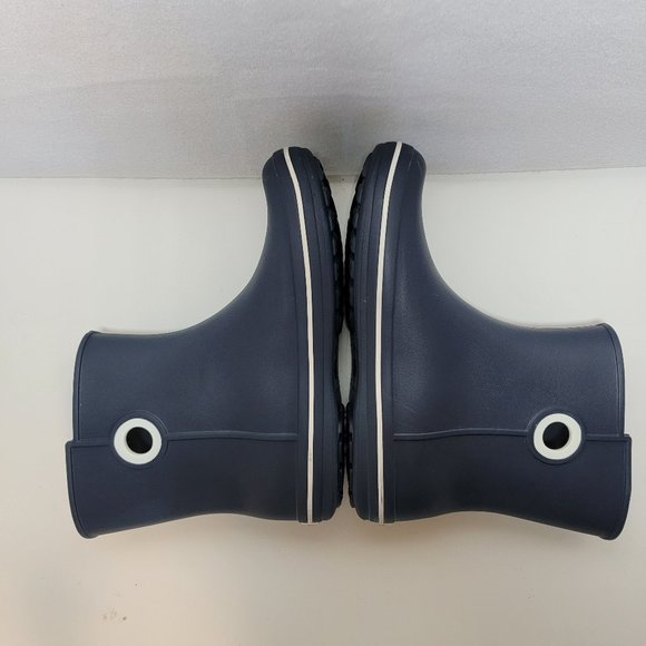 Crocs Boots Womens 10 Jaunty Shorty Comfort Pull On Rain 15769 Blue Rubber - Picture 3 of 8